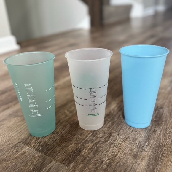 Starbucks Frosted and Blue Cold Cups Trio - Picture 2 of 3